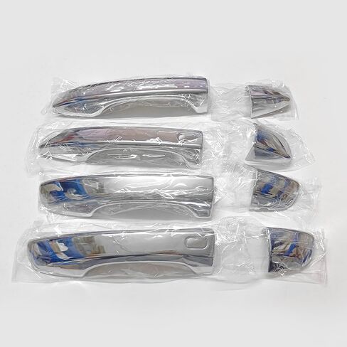 Chrome Exterior Door Handle Cover Trim for Volkswagen VW Tiguan MK2 2017-2024 Accessories Decor (2 Smart Key Holes) in Saudi Arabia