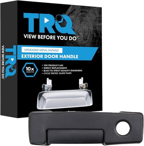 TRQ Left Side Sliding Door Exterior Door Handle Textured Black Textured Black Compatible with 2015-2018 Chevrolet City Express 2013-2021 Nissan NV200 in Saudi Arabia