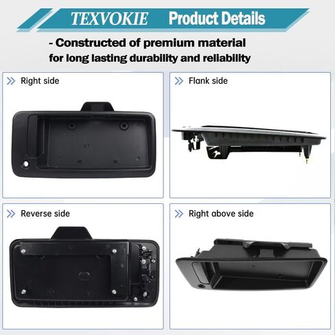 25989400 Exterior Door Handle, Fit for 1996-2015 Chevy Express GMC Savana 1500 2500 3500 Van, Rear Right Cargo Door Handle with License Plate Bracket Holder Housing , Replaces 15167638, 15269298 in Kuwait