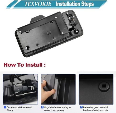 25989400 Exterior Door Handle, Fit for 1996-2015 Chevy Express GMC Savana 1500 2500 3500 Van, Rear Right Cargo Door Handle with License Plate Bracket Holder Housing , Replaces 15167638, 15269298 in Kuwait