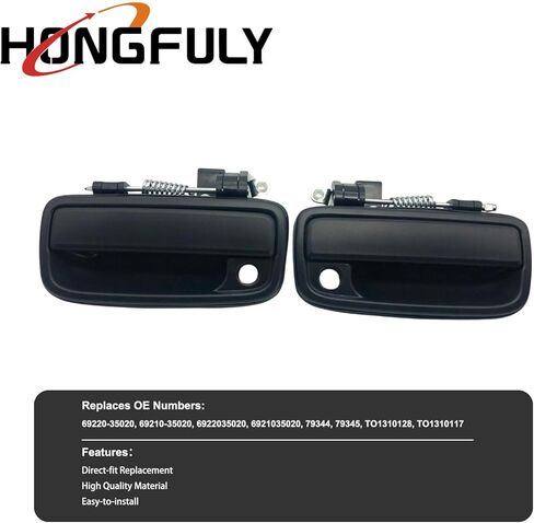 مجموعة مقبض الباب الخارجي الأمامي مع فتحة مفتاح، الجانب الأيسر والأيمن، متوافق مع Toyota Tacoma 1995-2004 69220-35020، 69210-35020 in Kuwait