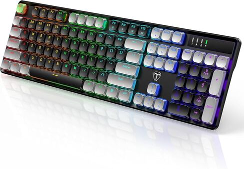 RisoPhy PC425 Wireless Gaming Keyboard, Gasket Mount, RGB Backlight, Volume Knob, 2.4GHz/USB-C/BT5.0, 60% Mechanical Gaming Keyboard for Mac/Win in Kuwait