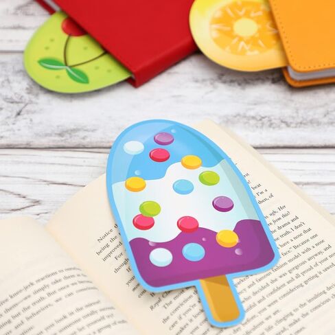 Bright Creations Ice Cream Bookmarks - Vibrant Themed Designs & Fun Book Marks for Popsicle Party Favors & Birthday Bookmarks - Classroom Rewards & Kids Book Marks - 120 Count, 6 in in Saudi Arabia