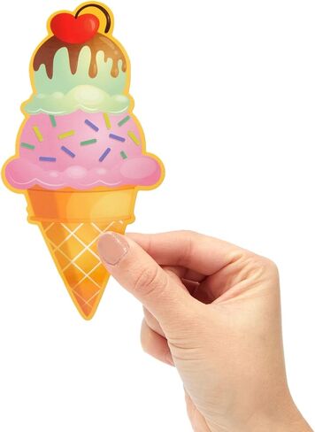 Bright Creations Ice Cream Bookmarks - Vibrant Themed Designs & Fun Book Marks for Popsicle Party Favors & Birthday Bookmarks - Classroom Rewards & Kids Book Marks - 120 Count, 6 in in Saudi Arabia