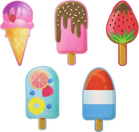 Bright Creations Ice Cream Bookmarks - Vibrant Themed Designs & Fun Book Marks for Popsicle Party Favors & Birthday Bookmarks - Classroom Rewards & Kids Book Marks - 120 Count, 6 in in Saudi Arabia