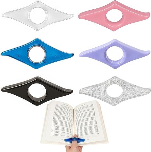 6-Pack Book Page Holders for Reading, Reading Accessories, Thumb Book Page Holder & Book Clip for Convenient Reading (Assorted Colors) in Kuwait
