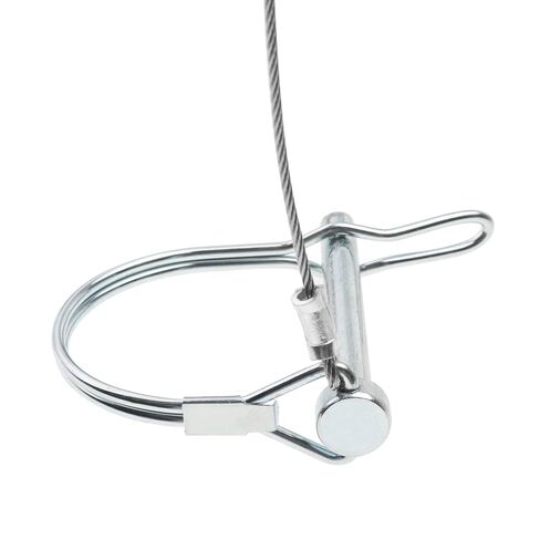 مقطورة مقرنة دبوس سلك قفل دبوس رمح قفل دبوس مقرنة السلامة، قطر 6 مم × دبوس قفل 2-1/5 بوصة مع سلك ممتد من الفولاذ المقاوم للصدأ وحلقة تحرير سريعة (10) in Kuwait