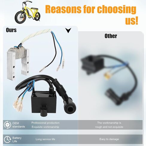 CDI Ignition Coil + Magneto Coil for 49cc 50cc 60cc 80cc 2-Stroke Engines Motor Motorized Bicycle Bike in Saudi Arabia