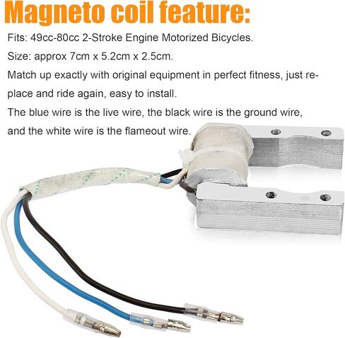 CDI Ignition Coil + Magneto Coil for 49cc 50cc 60cc 80cc 2-Stroke Engines Motor Motorized Bicycle Bike in Saudi Arabia