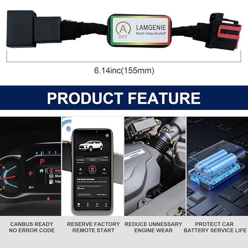 Auto Start Stop Eliminator Fit for 2015 2016 2017 2018 2019 2020 F'ord F-150 Auto Stop Eliminator Turn Off Idle Engine Stop Start System Disabler Harness in Kuwait