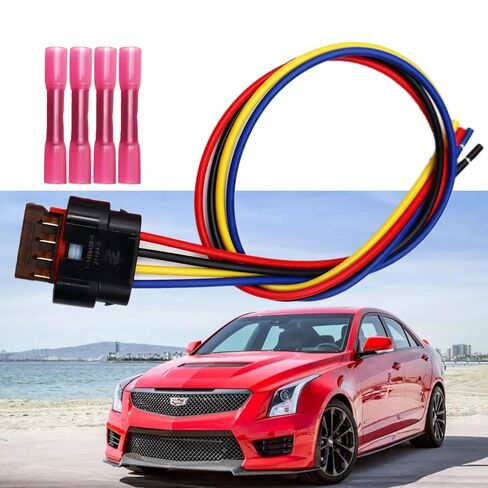 4-Way Radiator Shutter Actuator Connector Harness Compatible with Cadillac ATS 2016-2019 Wiring Pigtail 1456426-6 in Saudi Arabia