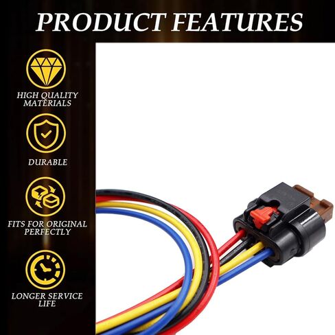 4-Way Radiator Shutter Actuator Connector Harness Compatible with Cadillac ATS 2016-2019 Wiring Pigtail 1456426-6 in Saudi Arabia