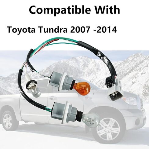 81565-0C070 Rear Tail Light Harness with 3 Bulbs (Left) Fit for Toyota Tundra 2007-2014 Lamp Socket and Wiring Harness Assembly # 815650C070 in Kuwait