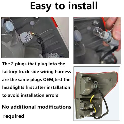 81565-0C070 Rear Tail Light Harness with 3 Bulbs (Left) Fit for Toyota Tundra 2007-2014 Lamp Socket and Wiring Harness Assembly # 815650C070 in Kuwait