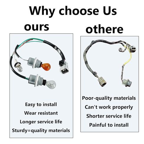 81565-0C070 Rear Tail Light Harness with 3 Bulbs (Left) Fit for Toyota Tundra 2007-2014 Lamp Socket and Wiring Harness Assembly # 815650C070 in Kuwait