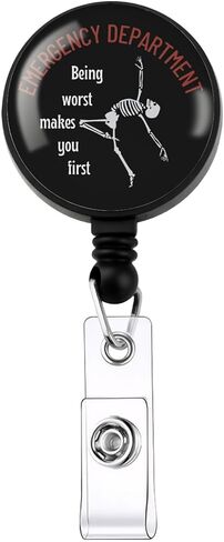 MAOFAED Emergency Department Badge Reel for ER Nurse, Emergency Nurse Gift, ER Tech Gift, Nursing Life Gift (Make You First) in Saudi Arabia
