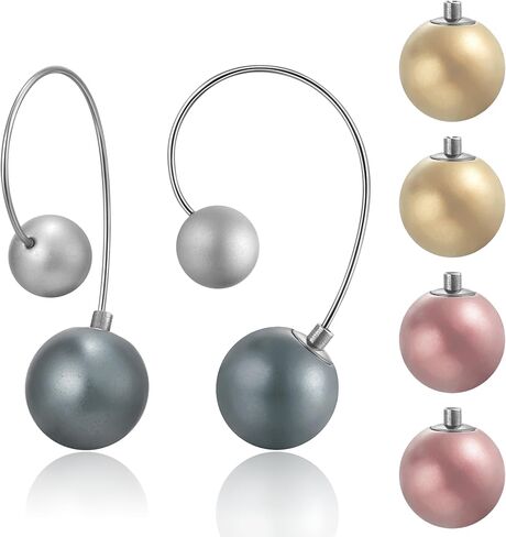 Colorful Ball Drop Dangle Earrings Set for Women, 6/16 Pcs DIY Replaceable Beads, Lightweight Titanium Ear Hooks, Hypoallergenic and Colorfast, Suitable for Jewelry Gifts in Saudi Arabia