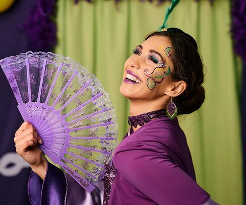 Mardi Gras Earrings Set for Women - Classy Purple Green Gold Drop Dangle Jewelry, Carnival Outfit Costume Jewelry Accessories Gifts in Kuwait