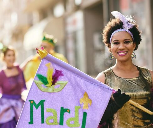 Mardi Gras Earrings Set for Women - Classy Purple Green Gold Drop Dangle Jewelry, Carnival Outfit Costume Jewelry Accessories Gifts in Kuwait