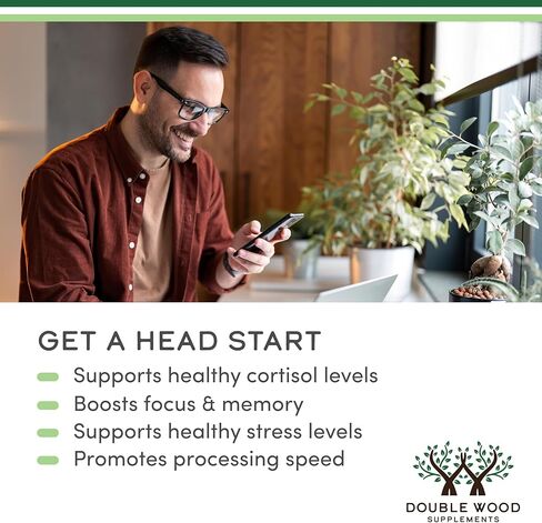 PhosphatidylSerine Supplement 300mg Per Serving, Manufactured in The USA, 120 Capsules (Phosphatidyl Serine Complex) Brain Booster Focus Supplement for Adults (Cortisol Manager) by Double Wood in Kuwait