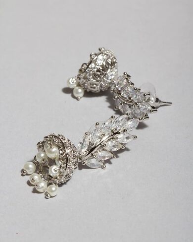 Bindhani AD Stone Indian Bollywood Style Small Jhumki Jhumka Earrings For Women in Kuwait