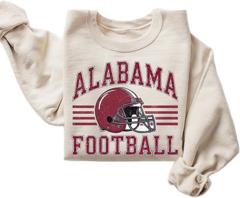 Distressed Alabama Football Vintage Style Helmet Sweatshirt For Women, Retro Game Day Inspired Soft Crewneck in Kuwait