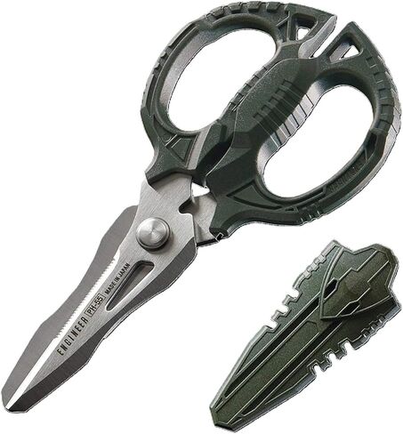 ENGINEER PH-55 Compact Electrician Scissors with 4-in-1 Multi-Function Blade - cuts Carpet, Leather, Solid Copper Wire, Insulated cable, CDs, Thick Rope & More (Made in Japan) in Kuwait