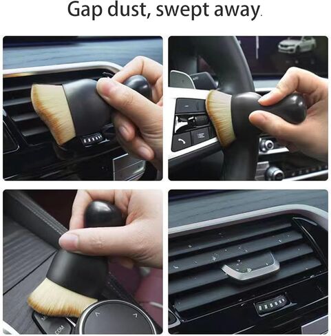 4 PCS Soft Car Interior Detailing Kit Tools | Boars Bristle Dust Brush Set | for Auto,Truck,SUV,RV Interior Cleaning | Dusting Supplies for Wheels,Air Vents,Leather Seats in Kuwait