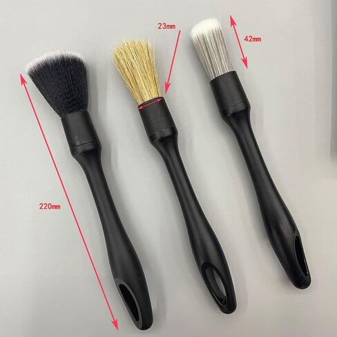 4 PCS Soft Car Interior Detailing Kit Tools | Boars Bristle Dust Brush Set | for Auto,Truck,SUV,RV Interior Cleaning | Dusting Supplies for Wheels,Air Vents,Leather Seats in Kuwait