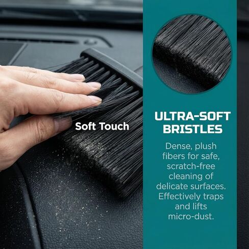 Versatile Soft-Bristle Cleaning Brush - Multi-Surface Dusting Tool for Car Vents, Tight Gaps & Interior Surfaces in Saudi Arabia