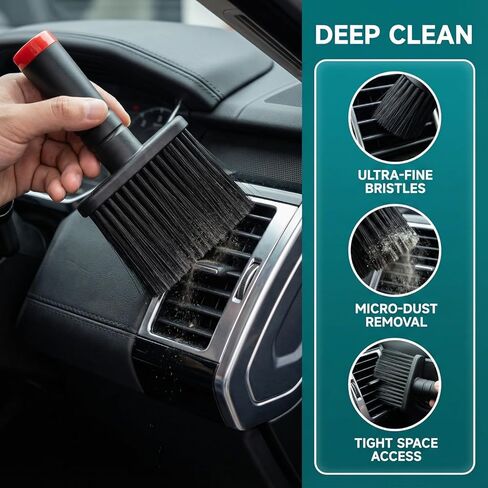 Versatile Soft-Bristle Cleaning Brush - Multi-Surface Dusting Tool for Car Vents, Tight Gaps & Interior Surfaces in Saudi Arabia