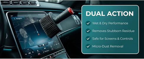 Versatile Soft-Bristle Cleaning Brush - Multi-Surface Dusting Tool for Car Vents, Tight Gaps & Interior Surfaces in Saudi Arabia