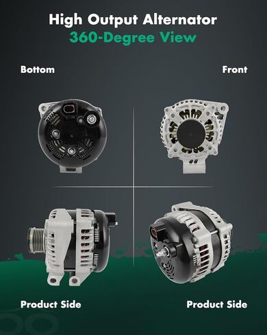 SCITOO Alternator Fit 2014-2016 for Land Rover for LR4 3.0L 12V 180A CW 6 Groove Pulley, Replace# LR034013, LR054994, LR070088, LR072764, LR076696, LR077395 in Saudi Arabia
