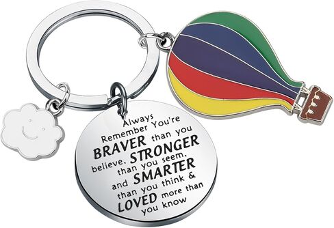 BNQL Hot Air Balloon Keychain Hot Air Balloon Gifts Rainbow Balloon Key Ring Rainbow Keychain Gifts Cloud Charm Keychain in Saudi Arabia