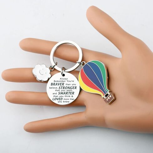 BNQL Hot Air Balloon Keychain Hot Air Balloon Gifts Rainbow Balloon Key Ring Rainbow Keychain Gifts Cloud Charm Keychain in Saudi Arabia