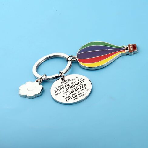 BNQL Hot Air Balloon Keychain Hot Air Balloon Gifts Rainbow Balloon Key Ring Rainbow Keychain Gifts Cloud Charm Keychain in Saudi Arabia
