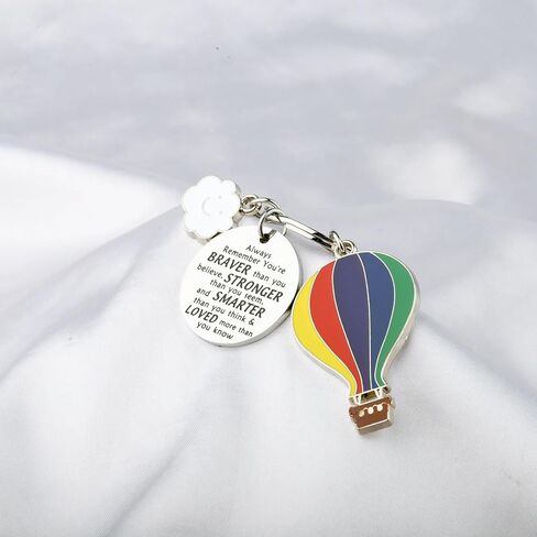 BNQL Hot Air Balloon Keychain Hot Air Balloon Gifts Rainbow Balloon Key Ring Rainbow Keychain Gifts Cloud Charm Keychain in Saudi Arabia