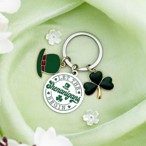 Irish Gifts for Women Clover Keychain St Patricks Day Accessories Green Accessories for Women Shamrock Keychain for Irish Friends in Kuwait
