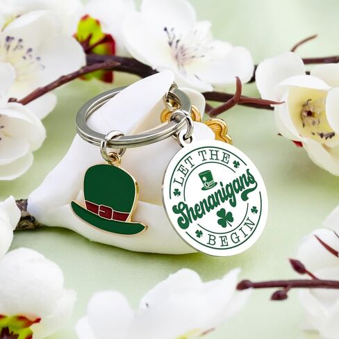 Irish Gifts for Women Clover Keychain St Patricks Day Accessories Green Accessories for Women Shamrock Keychain for Irish Friends in Kuwait