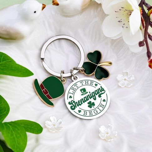 Irish Gifts for Women Clover Keychain St Patricks Day Accessories Green Accessories for Women Shamrock Keychain for Irish Friends in Kuwait
