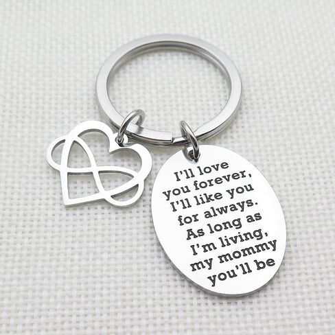 هدايا عيد الأم سأحبك إلى الأبد سأحبك دائمًا اقتباس سلسلة المفاتيح هدية الأم والبنت قلب الحب اللانهائي in Kuwait