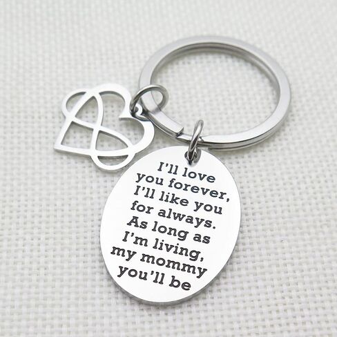 هدايا عيد الأم سأحبك إلى الأبد سأحبك دائمًا اقتباس سلسلة المفاتيح هدية الأم والبنت قلب الحب اللانهائي in Kuwait