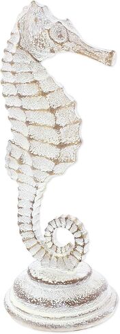 The Bridge Collection Decorative Seahorse Figurine - Decorative Seahorse Statue with Nautical Character - Beach Style Resin Decor with Weathered Finish in Saudi Arabia
