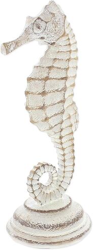The Bridge Collection Decorative Seahorse Figurine - Decorative Seahorse Statue with Nautical Character - Beach Style Resin Decor with Weathered Finish in Saudi Arabia