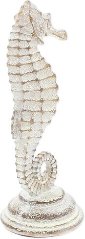 The Bridge Collection Decorative Seahorse Figurine - Decorative Seahorse Statue with Nautical Character - Beach Style Resin Decor with Weathered Finish in Saudi Arabia