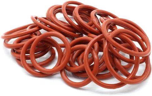 FKM VMQ NBR Nitrile Rubber Ring O-Ring Laser Cutting Machine Sealing CS 2mm 3mm 4mm OD10-50mm High Temperature Waterproof(Red,OD 15mm,CS 3mm (10Pcs)) in Kuwait