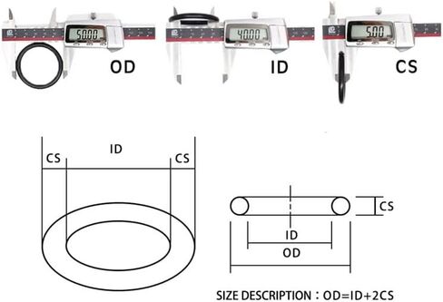NBR O Ring Gaskets Seal Nitrile Butadiene Rubber Bands High Pressure O-Rings Repair Sealing Rings CS 2.5/3mm(OD 27mm,CS 3mm) in Kuwait