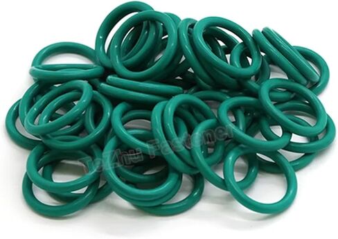 Thickness CS 3.5mm 4mm 5mm Green Fluorine Rubber Gasket OD 10-100mm Round O-Rings Seal Washer Oil and Acid Resistant(13x6x3.5mm (10pcs)) in Saudi Arabia