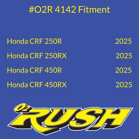 O2 RUSH High-Performance Air Filter fits CRF250R CRF250RX (2018-2025) CRF450R CRF450RX (2017-2025) - Washable & Reusable (OEM 17213-K95AG0) in Saudi Arabia
