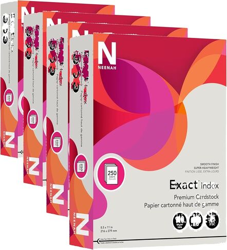 Wausau Exact Index Cardstock, 110 lb, 8.5 x 11 Inch, Pastel Gray, 250 Sheets (48598) in Saudi Arabia